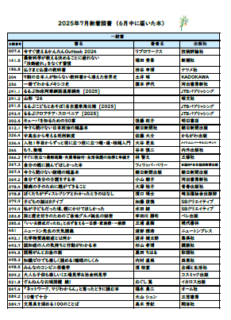 楠交流会館図書室　7月のお知らせ